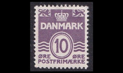 Tanska 246Ac ** Aaltoviiva 10 öre (1938)