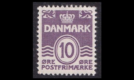 Tanska 246Ac ** Aaltoviiva 10 öre (1938)
