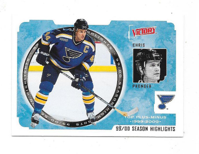1999-00 UD Victory SH #257 Chris Pronger , St Louis Blues