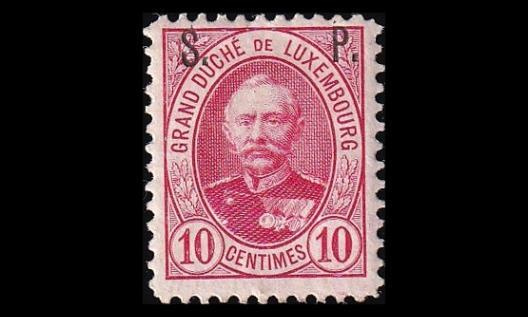 Luxemburg 47A ** Virkamerkki 10 C (11½) (1891)