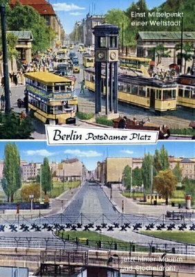 Vanha postik. Berliini Potsdamer Platz ennen ja 1960-70 luvu