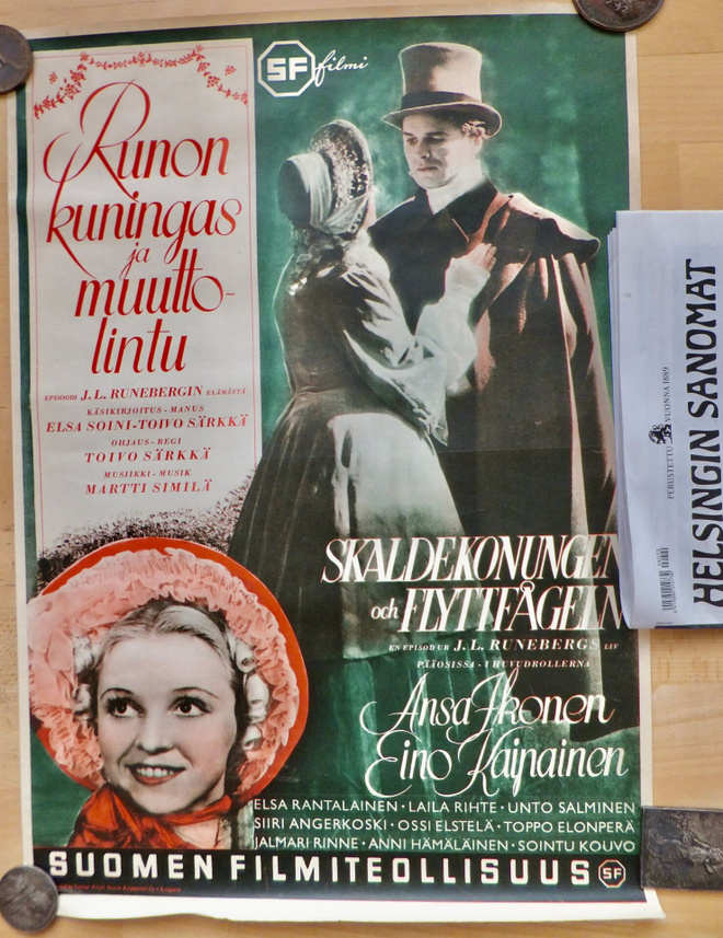 VANHA Elokuvajuliste Runon Kuningas ja Muuttolintu 1940