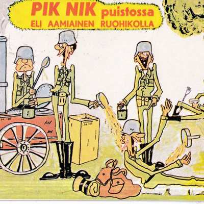 Sotilashuumori. PIK NIK puistossa . e305