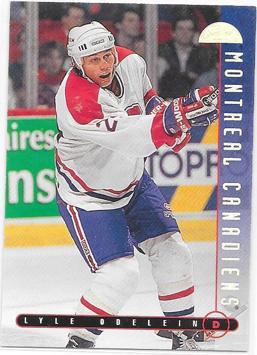 1995-96 LEAF #195 Lyle Odelein Montreal Canadiens gooni