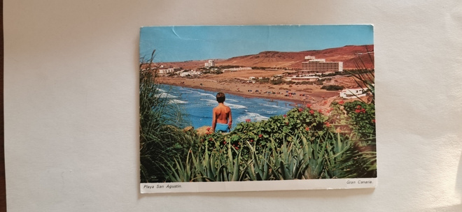 GRAN CANARIA, Playa San Agustin, kulkenut postikortti