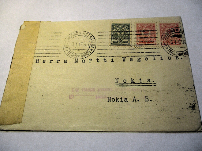 1917 Hki liuskasens kuori Nokialle