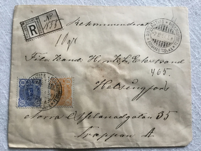 Kuori Vaasa - Helsinki 1894 | 20 ja 25 pennin merkillä
