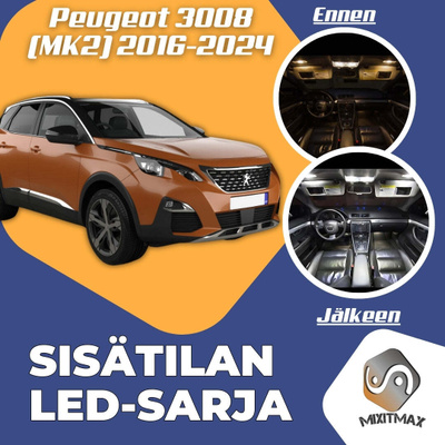 Peugeot 3008 (MK2) Sisätilan LED-sarja 16-osainen
