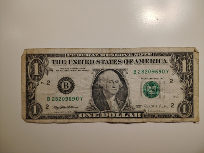 USA 1 Dollari, series 1995, B=New York, käytetty