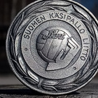 Hopeavärinen Käsipalloliitto merkki. Halkaisija - 40 mm. Val - pikkukuva 4