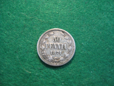 50 penniä 1871 - hopeaa