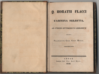 Q. Horatii Flacci Carmina selecta (1846)