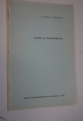 Vilho Viksten : Symbol ja kommunikaatio