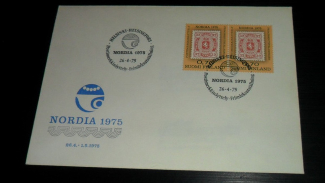 LAPE 762 NORDIA-POSTIMERKKINÄYTTELY-1975 + PÄÄSYLIPPU