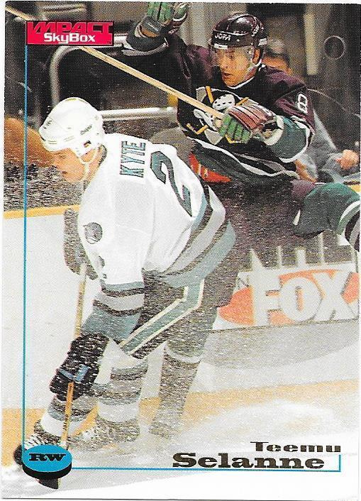 1996-97 Skybox Impact #4 Teemu Selänne Anaheim Ducks