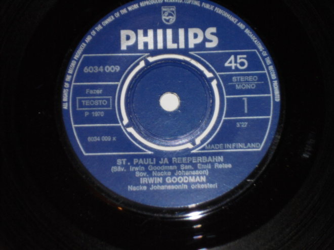 7" IRWIN GOODMAN - St. Pauli Ja Reeberbahn - single 1970 EX-