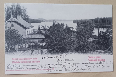 Viipurin mlk. Rättijärven hotelli, Saimaan kanava, p. 1905