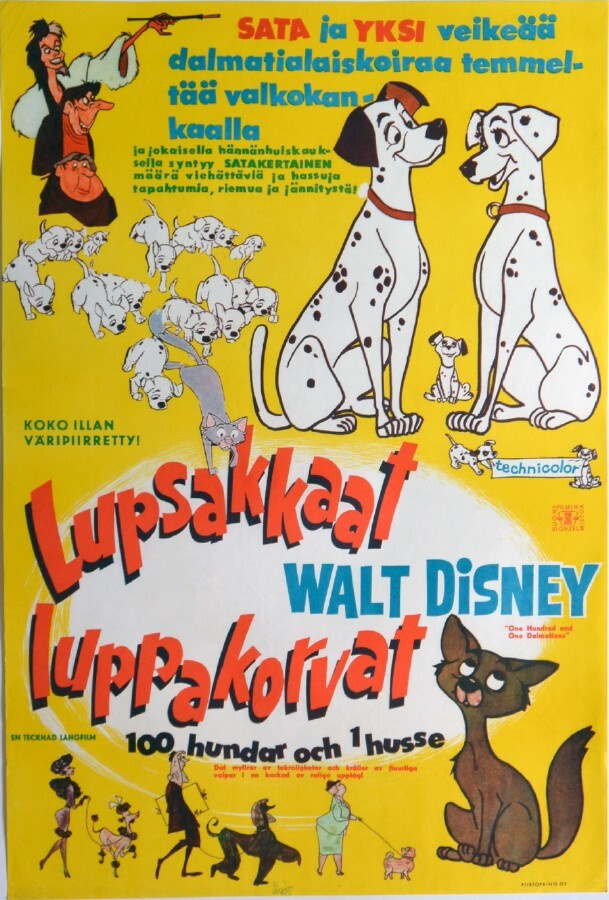 Elokuvajuliste: Lupsakkaat luppakorvat (Walt Disney)