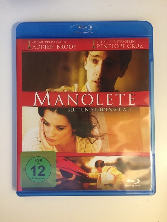 Manolete (Blu-ray) Adrien Brody ja Penélope Cruz (2008)