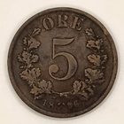 Norja 5 Äyrin kolikko 1896 - pikkukuva 1