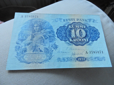 Hyväkuntoinen Eestin 10 krooni 1937