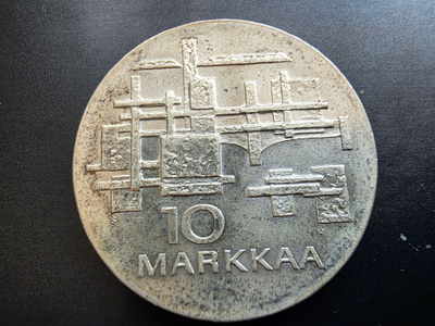 HOPEINEN 10 MARKAN JUHLARAHA SUOMI 1917 - 1967