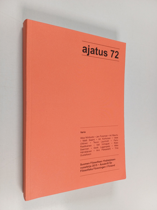 Ajatus 72 : Suomen Filosofisen Yhdistyksen vuosikirja