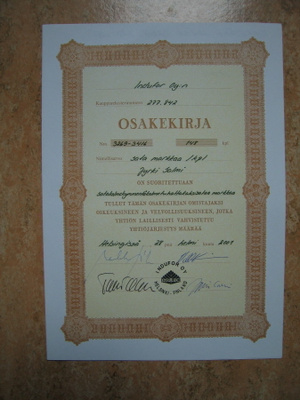 Osakekirja Indufor Oy