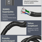 240W USB C -kaapeli / 8K / 40Gbps kulmaliittimellä #30802 - pikkukuva 4