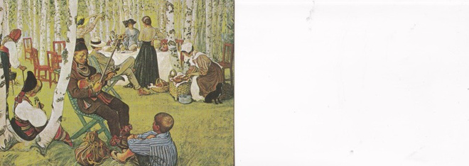 Carl Larsson: Frukost i det gröna    b628