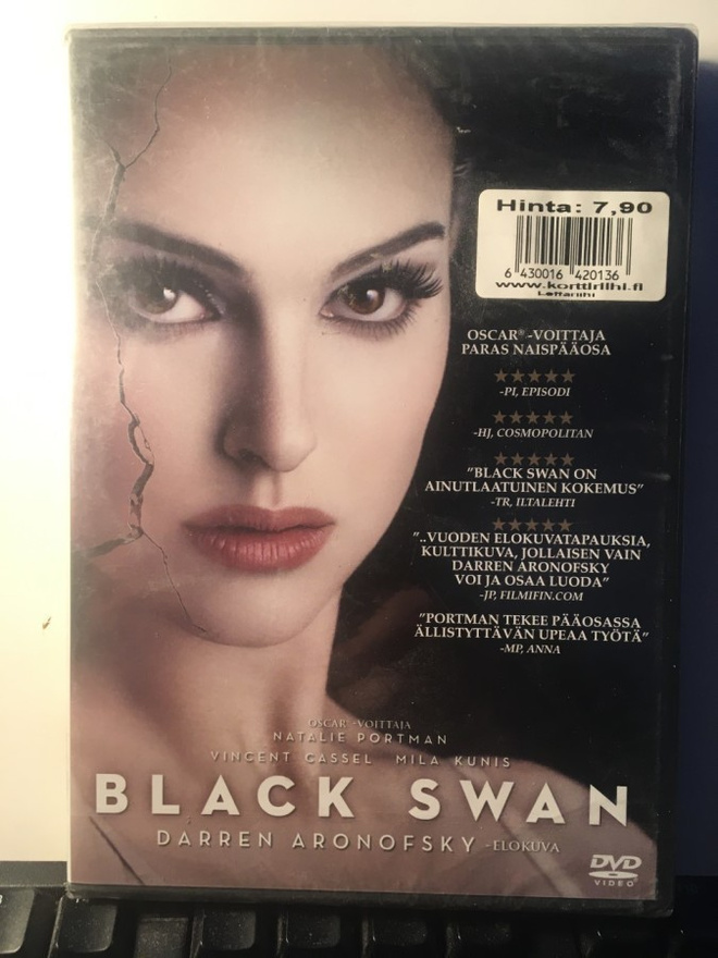 BLACK SWAN, DVD, Aronofsky, Portman, muoveissa