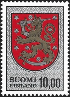 1974 Kuvamerkki Vaakuna 10,00 mk paperi yHS ** LaPe 743 b)