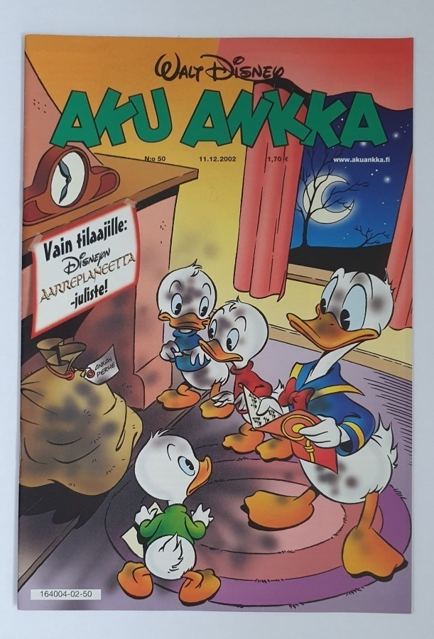 Aku Ankka # 50 / 2002 – Aarreplaneetta -juliste