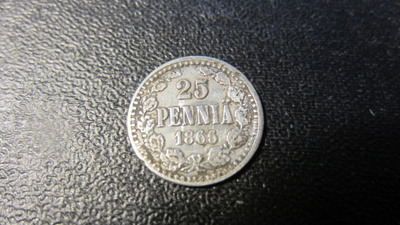 25 penniä 1866