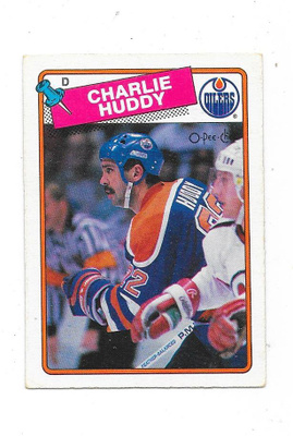 1988-89 OPC #219 Charlie Huddy , Edmonton Oilers
