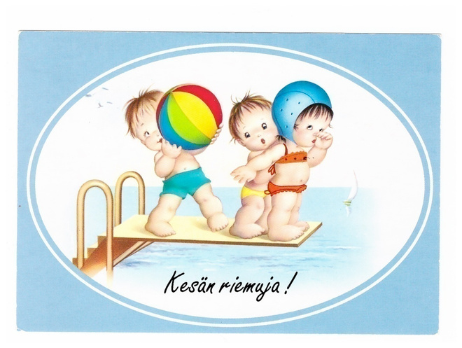 "UIMAHYPPYJÄ & KESÄN RIEMUJA!" -KORTTI / Paletti