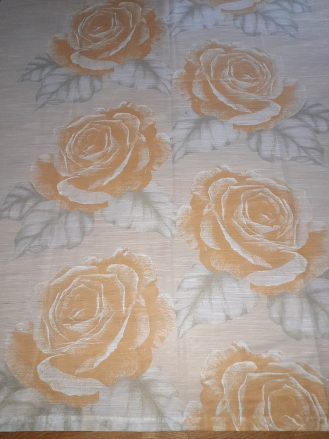 Ruusukuvioiset verhot 230x150cm x2kpl