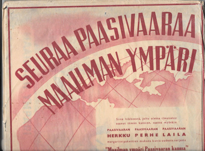 Pasivaaran "Maailman ympäri" kansio paperikääreessä