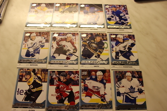 2017-18 Upper Deck Young Guns kortteja alk. 2,50e/kpl