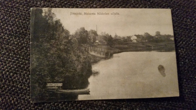 Ilmajoki, maisema Nikkolan sillalta, Kulkenut v 1914