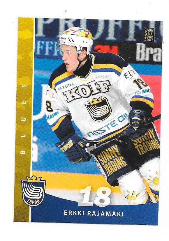 2006-07 CardSet #9 Erkki Rajamäki Espoo Blues