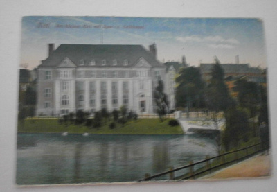 Kiel, kanava, silta ja säästöpankki, p. 1924 Suomessa