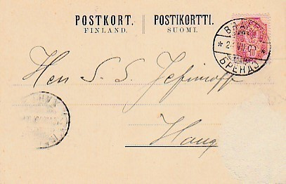 1909, Kortti Brändö ( Vaasa ) - Hanko