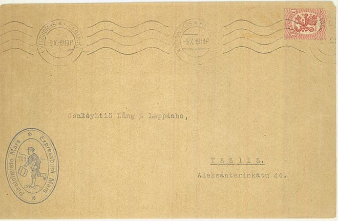 1917 10p punainen paikallispainotuote 1919