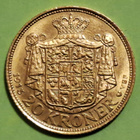 Tanska 20 Kroner 1913 kulta raha, kunto ok. - pikkukuva 2