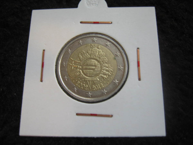 Belgia 2e 2012 erikoisraha Euro 10 vuotta - Kierrosta