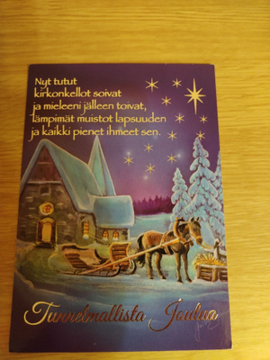 Joulu kortti,kulkematon.