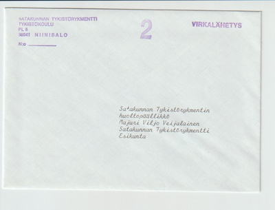 Postileima, NIINISALO, Sotilasposti, virkalähetys