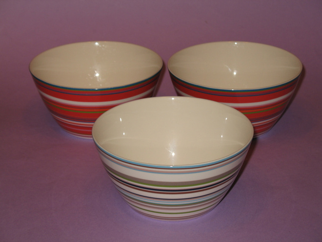 IITTALA: ORIGO -KULHOT 3 KPL ( BEIGE + PUN.)