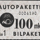 1949 AP 5 ruskea 100 mk vesileima IV ** LaPe AP 5 W IV - pikkukuva 1